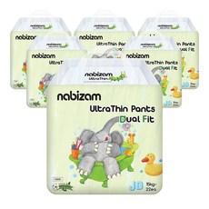 나비잠 기저귀 울트라씬 듀얼핏 팬티 6팩, 점보형(2XL), 132매