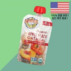 어스 베스트 과일 후루츠 곡물 퓨레 6개월 이상 사과 애플 복숭아 피치 오트밀 3.5온스 99g Earth's Best Organic Fruit Grain Puree 6 Mon, 1