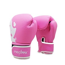 【神拳阿凱】MaxxMMA 兒童戰鬥款拳擊手套 4Oz 6歲以下 三色 散打搏擊MMA格鬥拳擊, 粉紅, 1個