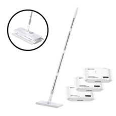 홈트너스 이지톡 원터치 밀대걸레 + 정전기 청소포 30매 3팩 + 극세사걸레 2장, 1세트