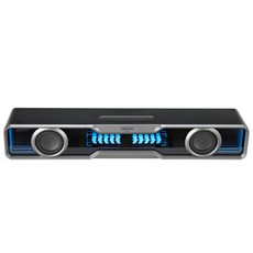 에디파이어 멀티미디어 게이밍 RGB 사운드바 PC용 블루투스 5.4 스피커 QS30, 블랙
