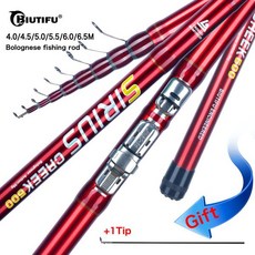 BIUTIFU 텔레스코픽 볼로네즈 낚싯대 4.0/4.5/5/6.0/6.5m T800 탄소 여행 초경량 스피닝 플로트 야외 30g, 5) 4.5m
