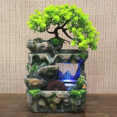 실내 분수대 분수 물레방아 분수 인공폭포 자연 가습기 인테리어 소품 장식, 220v, 단일사이즈