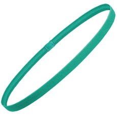 미즈코스 운동 헤어밴드 스포츠 얇은 머리띠 땀흡수 앞머리 고정 요가 필라테스 남녀공용, 2개, 민트