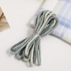 3M/lot 3.5mm 그라데이션 컬러 3가닥 면 로프 의류 봉제 홈 장식 DIY 수제 공예 액세서리 제작용, 01 빠른  Mainland, 15 15