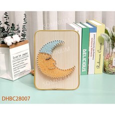 스트링아트 도안 DIY 나무 보드 공예품 장식품 소품 만들기, 15x20, 달