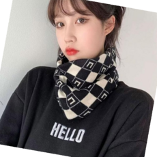 겨울반다나 남여공용 방한 멀티 마스크 4가지 타입 반다나 4in1, 체크