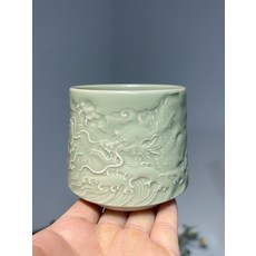 龍泉青瓷 舒禾豆青龍紋杯, 商品主圖, 1個