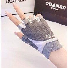 健身騎行半指手套防起繭運動薄款瑜伽女男透氣訓練防滑開車戶外, 網格灰色升級掌心,L, 1個