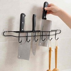 팔땨 6구 철제 조리도구 걸이 칼꽂이 국자걸이 주방용품거치대 칼거치대