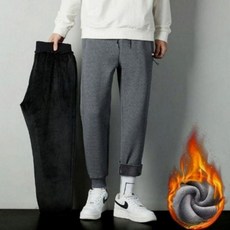 남성 겨울 기모 조거팬츠 트레이닝 바지 - 따뜻한 작업용