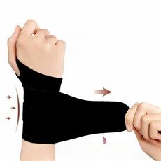 남녀공용 초경량 손목보호대 손목밴드 운동용 2개, 블랙
