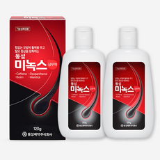 미녹스 샴푸액 탈모증상완화 기능성 샴푸 동성제약 약국 판매 제품, 2개, 120ml