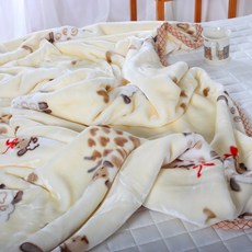 온베딩 양면 싱글 무릎 밍크담요 고밀도 극세사담요 두꺼운 담요 캠핑 차박 겨울이불대용 양