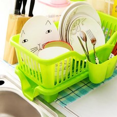 오몽숲 플라스틱 식기건조대 그릇건조기, 화이트