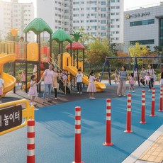 머스울프 반사규제봉 앙카포함 70Cm 안전봉 차단봉 중앙분리 주차차단, 화이트, 1개