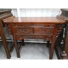 {超人氣大賣場} 四尺二萬字雙抽佛桌(越南雞翅木), 1個