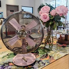 탁상용 레트로 선풍기 미니 캠핑 차박 휴대용 저소음, 1개, 8인치 그린