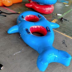 웅즈스토어 바나나시소 튜브 물놀이 에어 바운스 호캉스, 1개, 진분홍 두꺼운 작은 금붕어