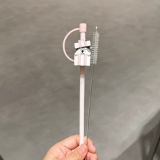 스탠리호환 빨대 뚜껑 마개 캡 악세서리 스토퍼 짚, 1개, 11 빨대+브러시 제공