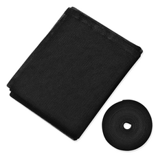 리빙로드 간편설치 벨크로 모기장 방충망, 블랙, 1개