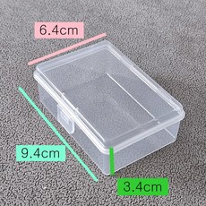 플라스틱 틴케이스 미니수납통 탑로더 악세사리 보관함 소품정리함, 10개, 투명