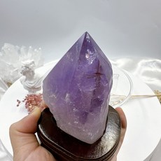 玻利維亞高品紫水晶柱 彩虹光骨幹晶體 紫黃晶擺件 助益人緣財運, 1個