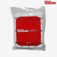 윌슨 테니스 라켓 오버그립, 1개, 12개입 화이트