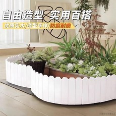 桃園出貨 碳化木柵欄花園圍欄戶外庭院小籬笆室內陽臺裝飾圍擋家用菜園護欄, 克萊因藍,平地平頭卷籬長106*高20cm