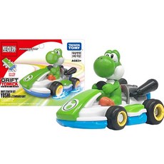 토미카 마리오카트 드리프트 스타터 세트 요시 자동차, 혼합색상, 1개