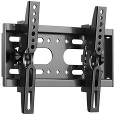 JOBZYP 틸트 TV 월 마운트 브래킷 14-42 평면 및 모니터용 19 21 23 27 29 32 37 39 인치 로우 프로파일 범용 틸팅 모니터 마운트 8인치 우드 스터