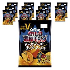 Calbee 卡樂比 濃厚King洋芋片 切達起司口味, 12個, 55g