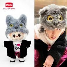 라부부 1세대 2세대 3세대 인형옷 냥이 모자 풀 세트 인형의상, 5피스 세트(냥이모자+상의+재킷+바지+신발)