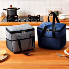 빅사이즈 나들이 토트가방 다용도 도시락가방 피크닉 1개, 그레이