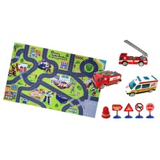 KOS 헬로카봇 소방차 도로매트 세트(90208), 본상품선택, 1개