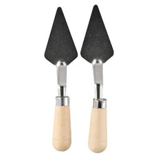 오일 페인트 혼합 질감 적용 예술적 스크래핑 나무 손잡이 투피스 팔레트 키트, 1개