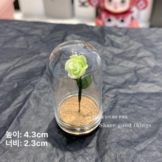 납골당꾸미기 미니어처 장미 유리돔 미니어쳐 화분, 1개, 기본 색상