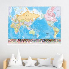 세계지도 어린이 세계여행 월드맵 포스터 교육용 (Araium), 세계지도 어린이 세계여행 월드맵 포스터 교육용 (Ara