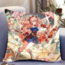 명일방주 하루카 새틴 소재 커버 쿠션 베개 셋트, 1, 40x60cm