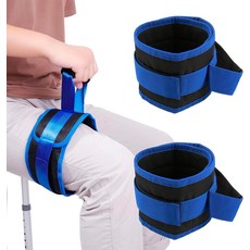 허벅지 터 스트랩2 PCS 고관절 교체 후 레그 풀업 이동성 제한을 위한 패딩 처리된 스트랩 노약자 및 장애인 침대 휠체어 자동차 탑승 하차