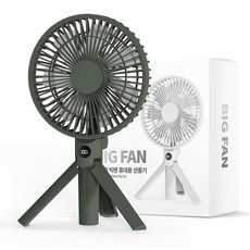 오브셀 휴대용 선풍기 초강력 무소음 빅팬 SDOB-200, 카키, SDOB-200KH