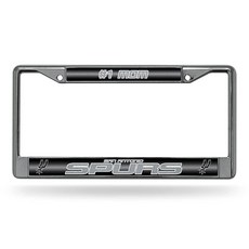 Rico Industries NBA Basketball Los Angeles Clippers 클래식 블링 번호판 크롬 프레임 30.5cm x 15.2cm, 4 San Antonio Spurs #1 Mo