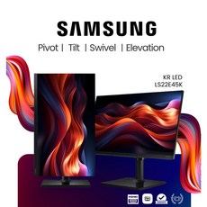 한정특가 삼성 22인치 FHD LED 피벗모니터 HDMI 노트북 세로모니터 사무 게임 CCTV용, 54.6cm, 22E45K b급