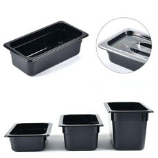 높이 3분의1 SIZE 블랙 3분의1 PC 바트 밧드 뚜껑포함 6cm, 본상품, 1개