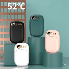 고용량 레트로 핸드워머 손난로 10000mA USB 충전식 Q2 KC인증 대량구매 핫팩, 상세페이지 참조, 핑크