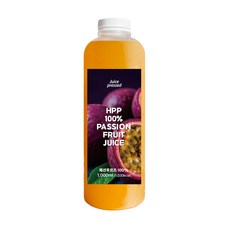 JUICE PRESSED 비가열 프리미엄 HPP 100% 패션후르츠 착즙 원액 (냉동) 백향과 원액주스, 3개, 1L