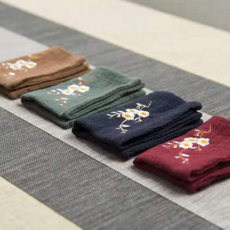 다도 티타올 흡수 빈티지 코튼 티타올 주방 인테리어 홈카페 찻상보 티슈 쓰는 받침 정리 도구 소품 용품, 네이비