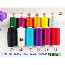韓國進口 100％ RAYON VISCOSE 『繡線』適用繡花、繡圖、裝飾縫, 1個, 11 桃紅