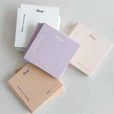 디어 메세지 카드 땡큐 감사 엽서 꽃집 메모 40매, 피치