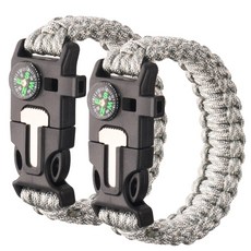 타닥 파라코드 팔찌 아웃도어 캠핑 등산 나침반 응급 구조 생존 팔찌, 1세트, C-5